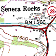 Topological map of Seneca Rocks